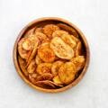 Crispy banana chips. Fruit snack