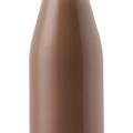 Glass bottle of chocolate milk isolated on white